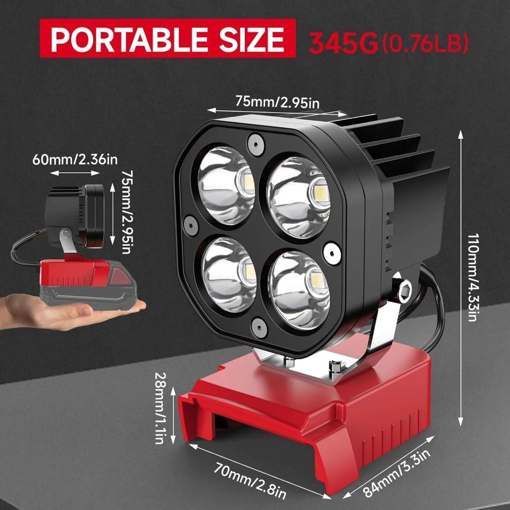 6500K, 6000LM Job Site Lightin - Power Tools For Construction recension och pris