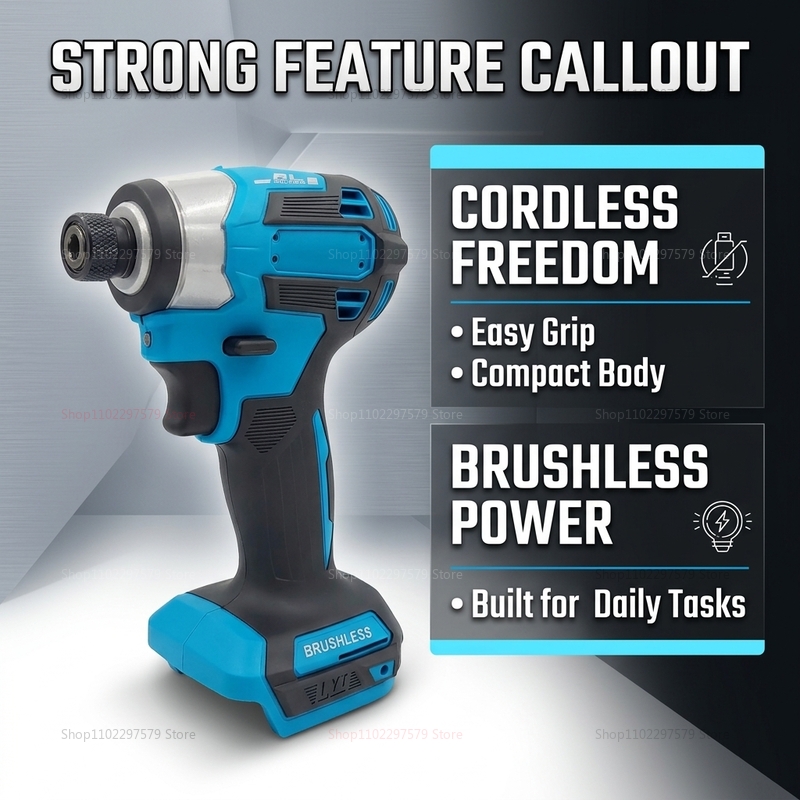 Cordless Brushless Impact Powe - Power Tools For Construction recension och pris