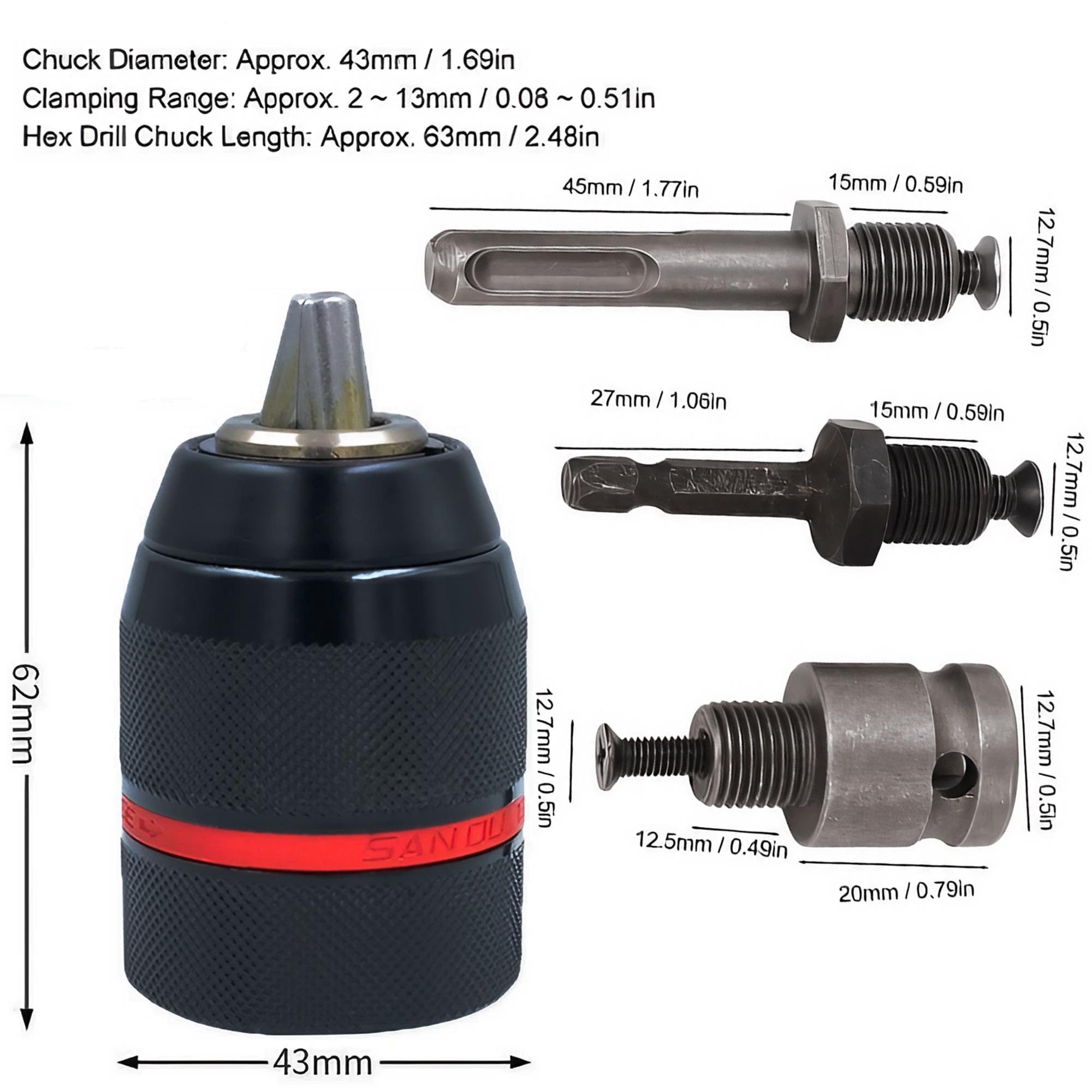 Keyless Drill Chuck Heavy Duty - Power Tools For Construction recension och pris