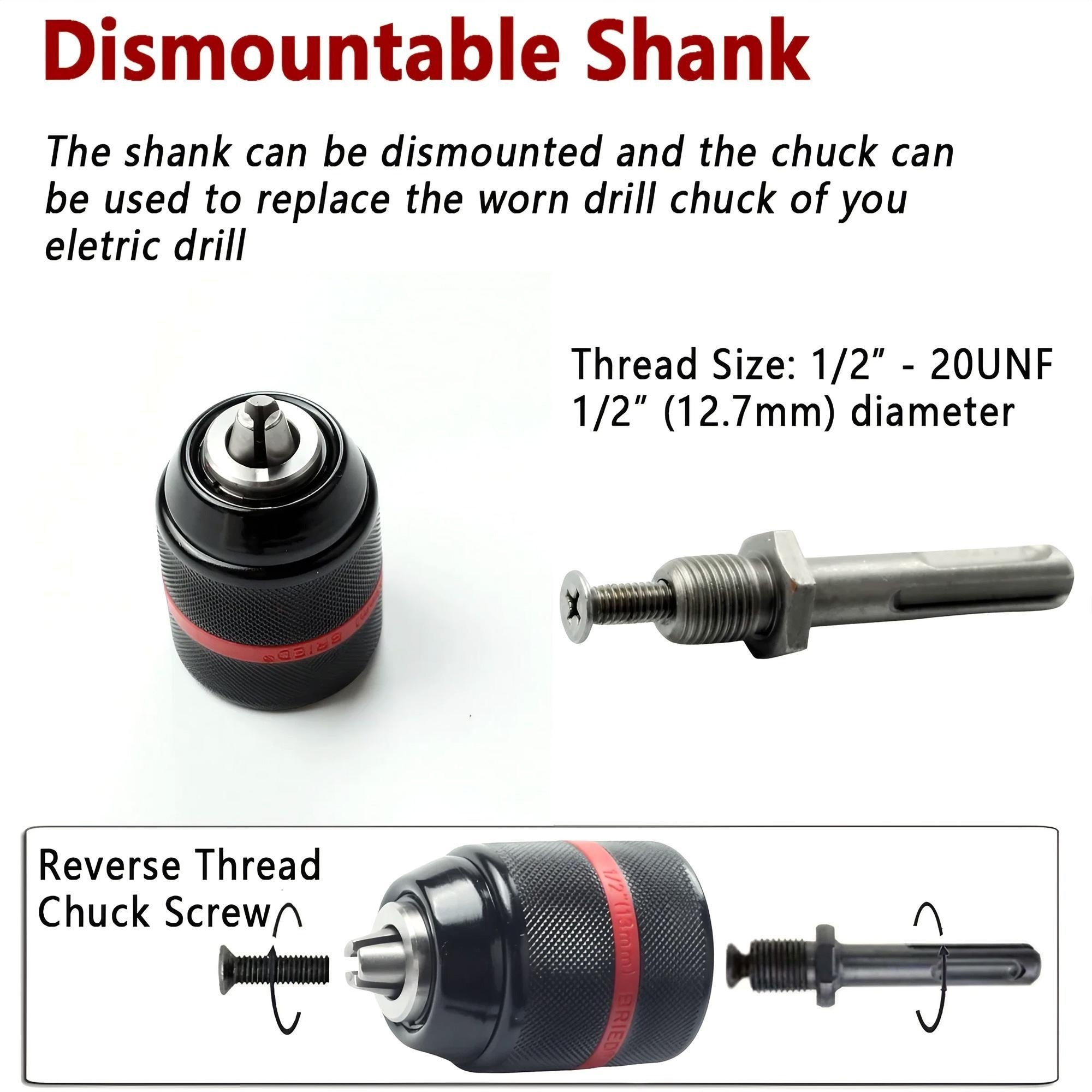 Keyless Drill Chuck Heavy Duty - Power Tools For Construction recension och pris