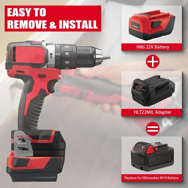 Battery Adapter for Milwaukee  - Power Tools Hilti recension och pris
