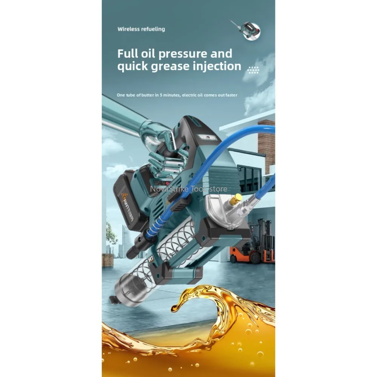 Brushless 600CC Electric Greas - Power Tools Grease recension och pris