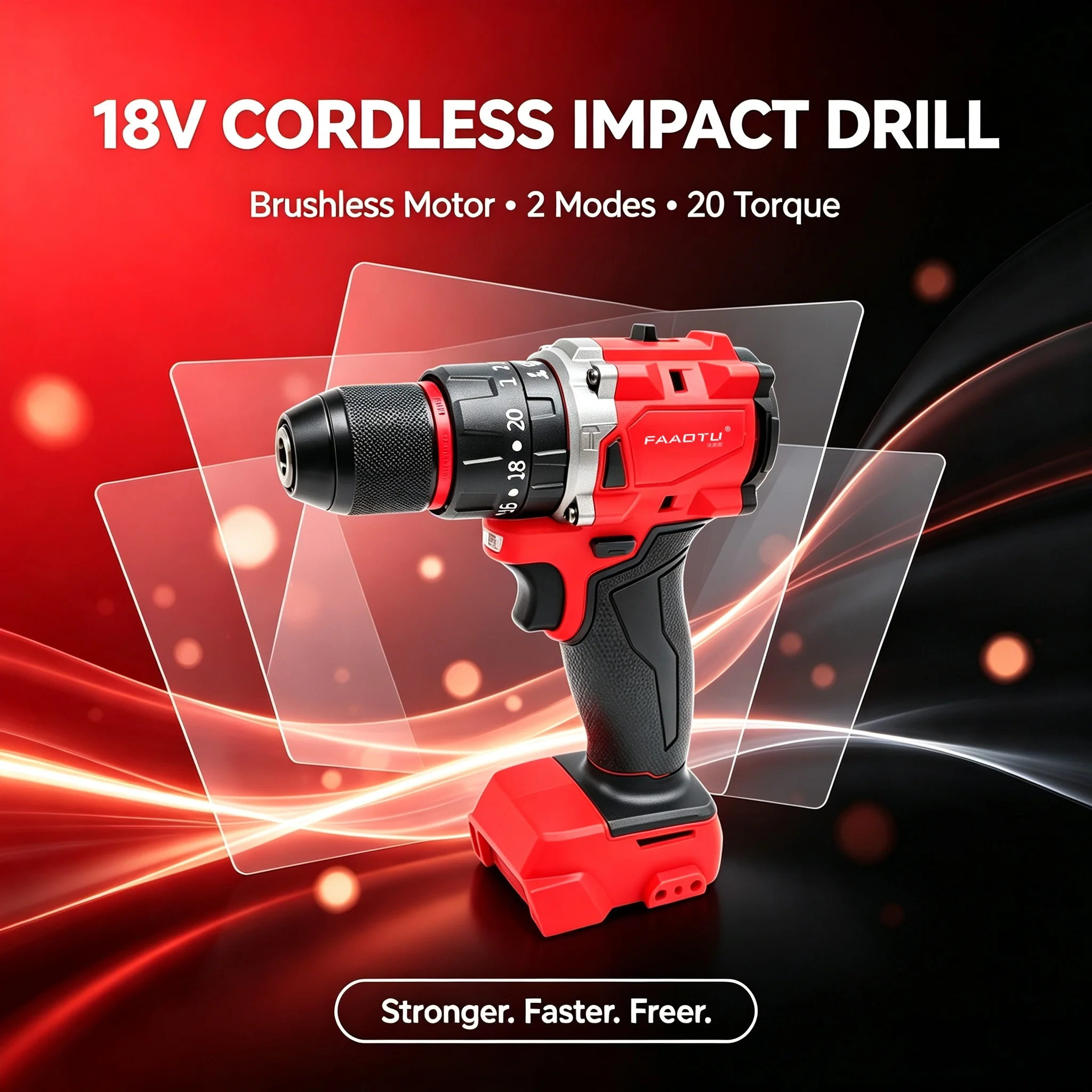 FAAOTU 18V Brushless Cordless  - Power Tools Hammer recension och pris